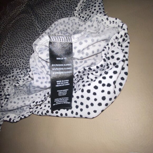 Avon Womens Polka Dot Flutter Sleeve Top M - Picture 2 of 6